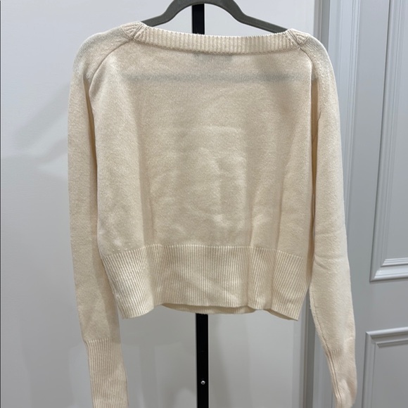 Theory Cream Crew Neck Sweater with Long Sleeves - Picture 2 of 5